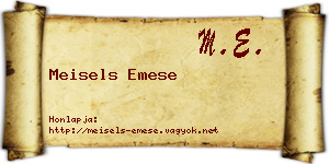 Meisels Emese névjegykártya